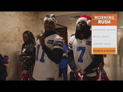 Dallas Cowboys visit local children's hospitals to visit kids
