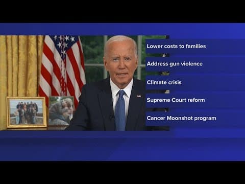 President Biden addressed the nation for the first time since he withdrew from the presidential race