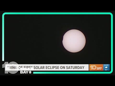 "Ring of fire" annular solar eclipse on Saturday