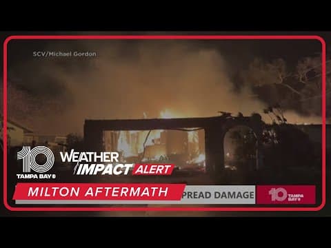 House fire in Venice during Hurricane Milton