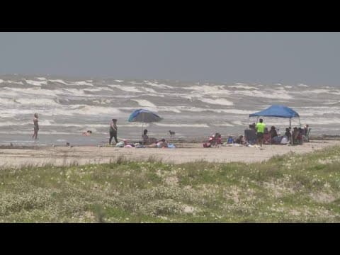 Disturbance in the Gulf of Mexico causing heavy winds in southern Texas