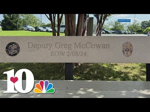 BCSO honors fallen deputy Greg McCowan with bench outside of Blount County Justice Center