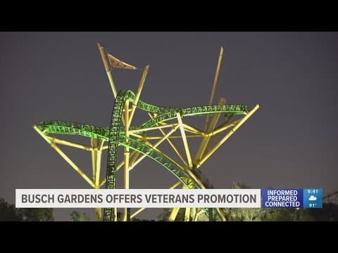 Busch Gardens giving active-duty military, veterans and their guests free tickets