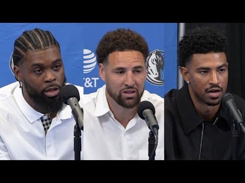 VIDEO: Klay Thompson, new Mavs explain why they're excited to play with Luka Doncic, Kyrie Irving