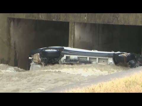 Search continues for missing girl who was swept away in Texas crash