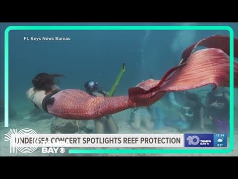 Underwater music show in the Florida Keys promotes awareness of coral reef protection