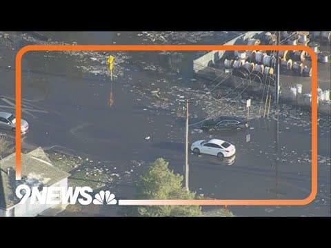 Greeley flooding: Cars stuck in standing water