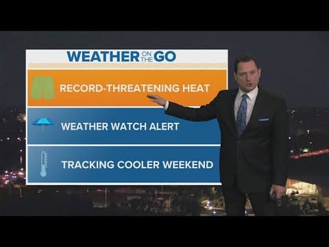 Temperatures near 90 degrees Wednesday