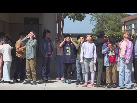 Partial solar eclipse in San Diego impresses third grade students in Chula Vista