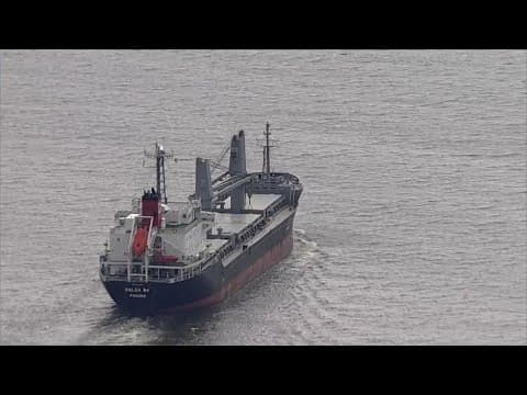 First cargo ship passes through newly opened channel in Baltimore since bridge collapse