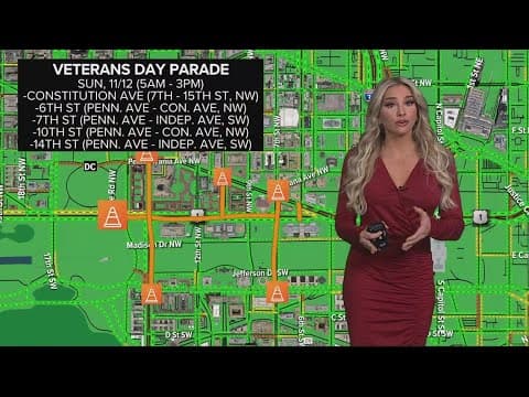 Road closures in DC for Veterans Day Parade