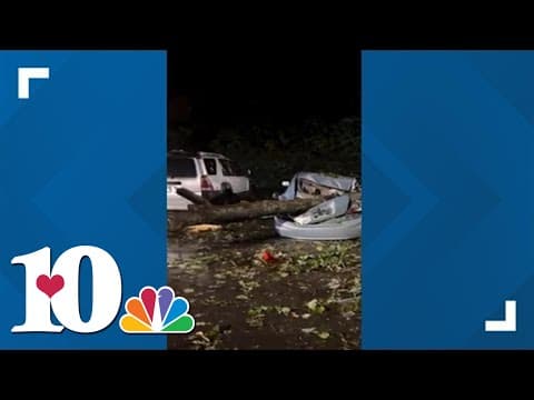 Fallen tree smashes car in Farragut on Thursday