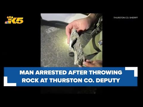 Thurston County Sheriff's deputy has rock thrown at windshield