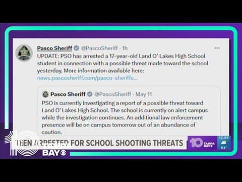 Land O' Lakes high school student arrested in connection to school shooting threat