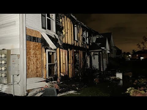 Large fire causes significant damage to apartment building near Hilliard