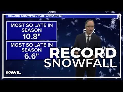 Portland see heaviest snow fall on record this late in season | Weather forecast