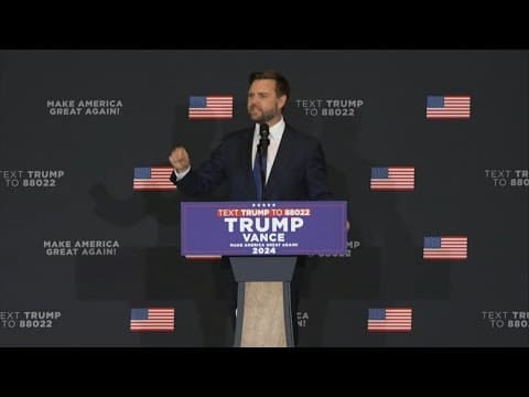 JD Vance gives first remarks since Vice Presidential nomination