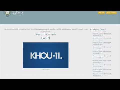 KHOU 11 Investigates takes home top honors at Headliners Foundation awards over Coffee City reports