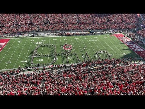 Ohio State Marching Band performs 'Script Ohio' before Michigan game