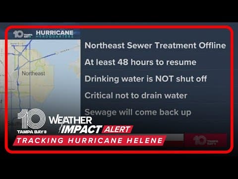 St. Pete sewer treatment facility goes offline due to Hurricane Helene