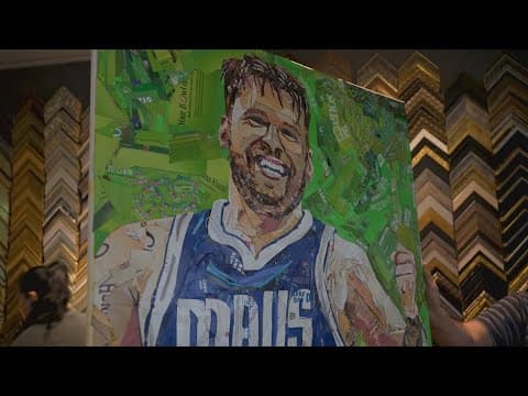 'He's supposed to be a Maverick' | Dallas artist creates Luka portrait out of cereal boxes