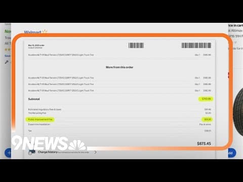 Man questions 12% public improvement fee on Arvada Walmart receipt