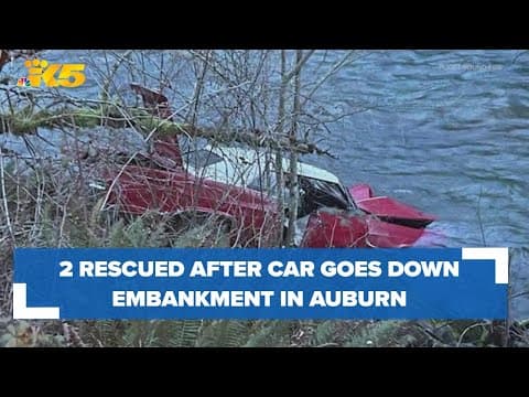 2 people rescued after car goes down embankment in Flaming Geyser State Park