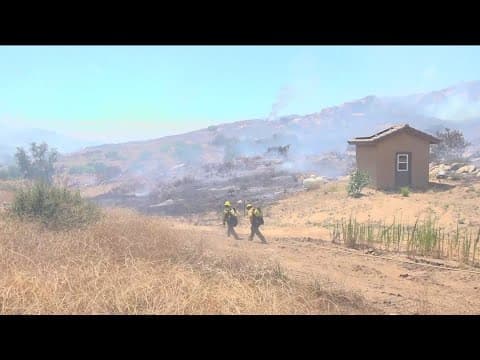 Bunnie Fire in Ramona forward spread stopped at 184 acres burned, 5% contained