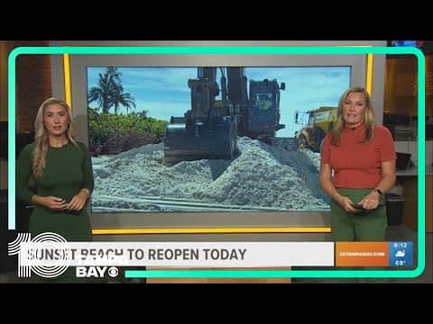 Sunset Beach is reopening today, Indian Rocks beach to start its own restoration project