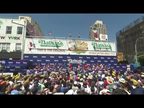 Joey Chestnut wins Nathan's Famous Hot Dog eating contest