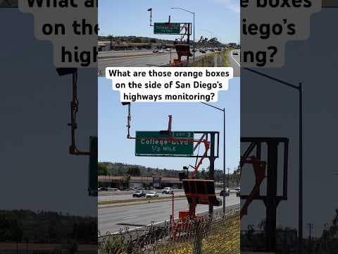 What are those orange boxes on side of highways throughout San Diego County monitoring?