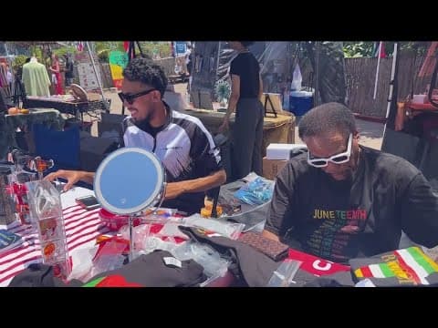 Father and son create their own business at Juneteenth celebration on Father's Day