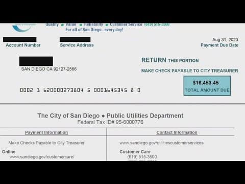 Couple in North County receives whopping $16K water bill