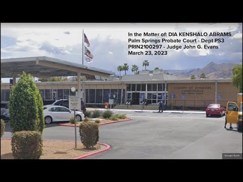 Judge approves settlement in Dia Abrams estate | March 23, 2023 Court Hearing