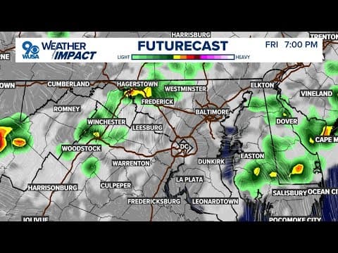 LIVE: Isolated showers and storms roll through Friday