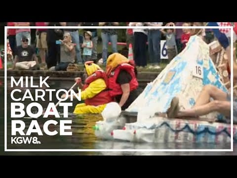 51st annual milk carton boat race in Portland