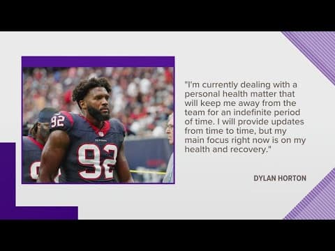 Houston Texans' Dylan Horton stepping away from team to deal with health issue