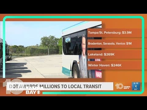 Department of Transportation announced millions of dollars to local transit