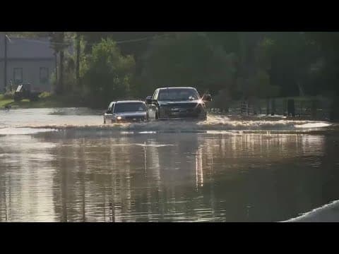 Flood warning continues for the Trinity River
