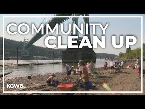 Community clean up project helps make way for new beach in North Portland