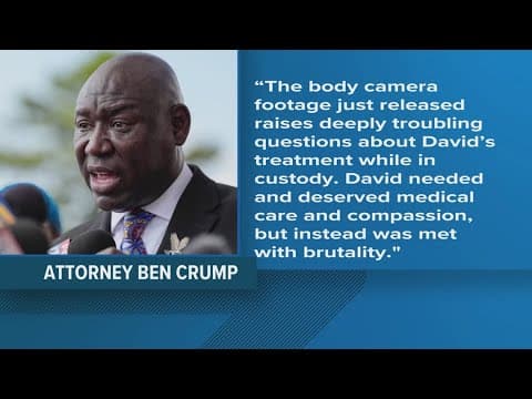 Civil rights attorney Ben Crump responds to body camera footage of David Batts