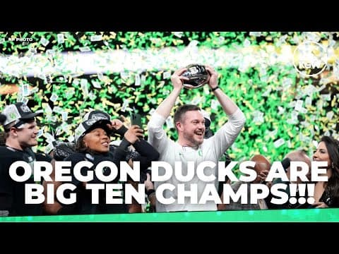 Ducks win Big Ten championship! Live coverage from Indianapolis