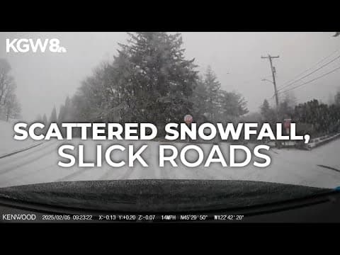 Portland snowfall hits higher elevations, light accumulation in metro area