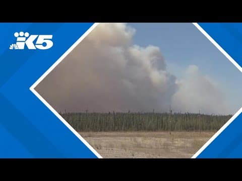 Wildfire burning in western Canada
