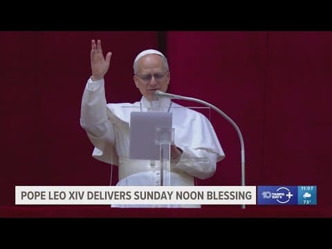 Pope Leo XIV calls for peace in Ukraine, ceasefire in Gaza in first Sunday noon blessing