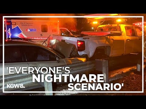 Workers repairing potholes on I-5 near Vancouver injured in crash