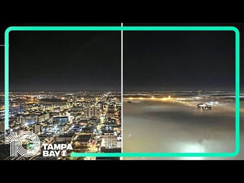 Timelapse video shows fog blanketing downtown St. Petersburg
