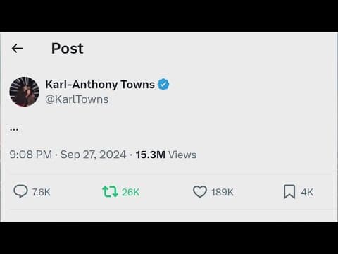 Sources: Karl-Anthony Towns traded to the Knicks