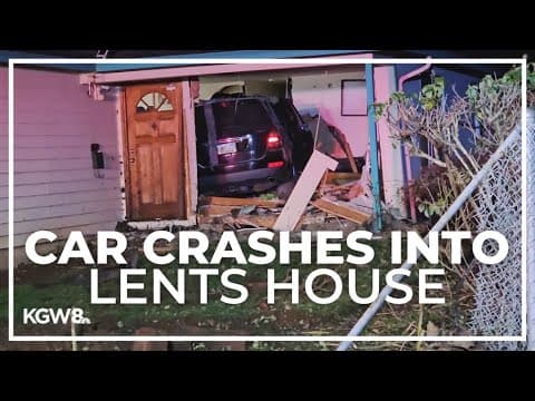 Car crashes into Southeast Portland living room