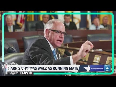 Harris selects Minnesota Gov. Tim Walz as running mate, aiming to add Midwest muscle to ticket